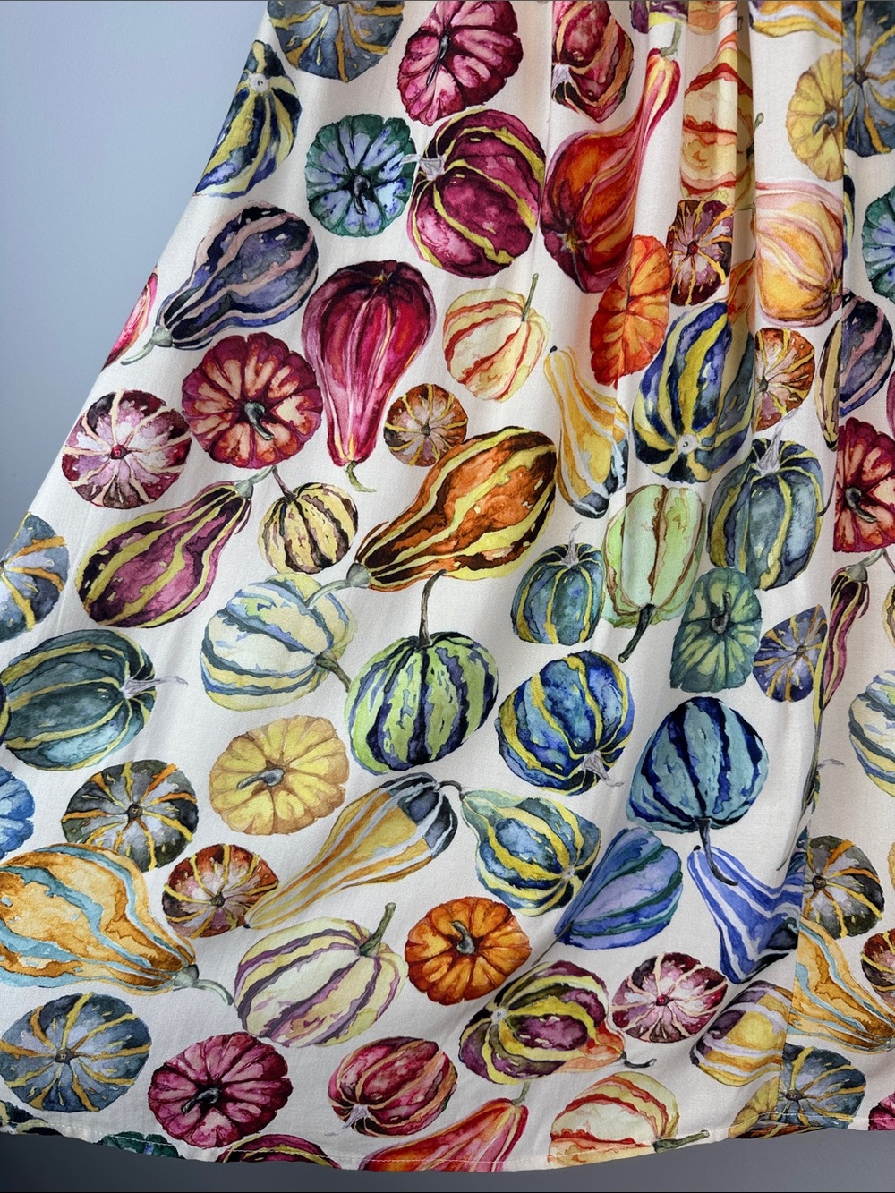 ModCloth Cream Floral A-Line Skirt with Multicolor Print - Picture 13 of 16